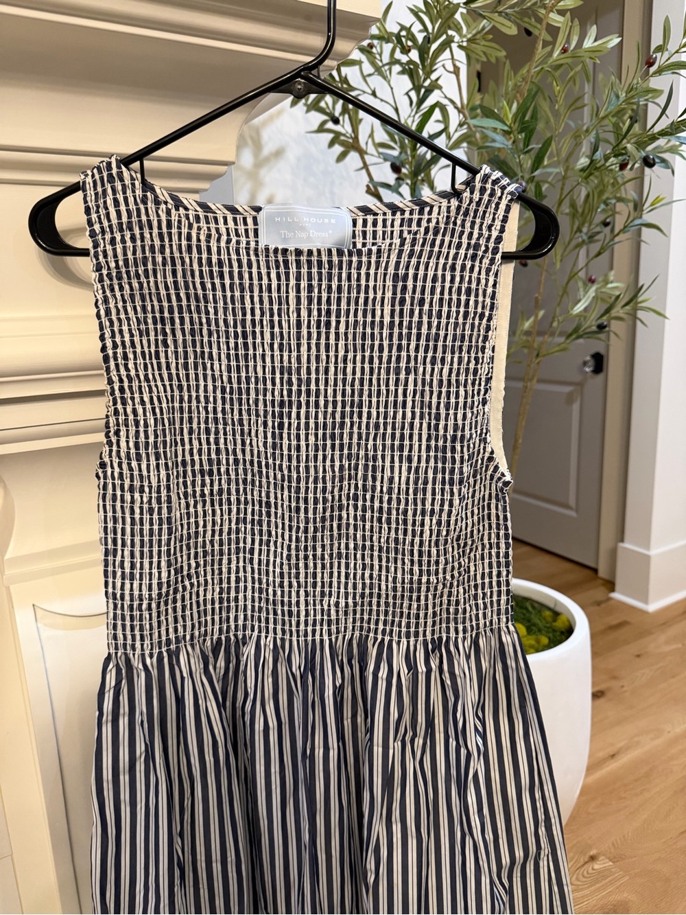 Hill House Cosima Navy Stripe Nap Dress - size medium - Picture 4 of 5